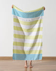 Light Weight 100% Cotton Beach Towels - Orange/Pink