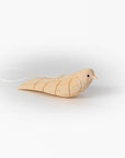 Hand-Carved Bird Ornament: Natural
