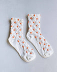 Blossom Casual Socks: Lilac/Ivory
