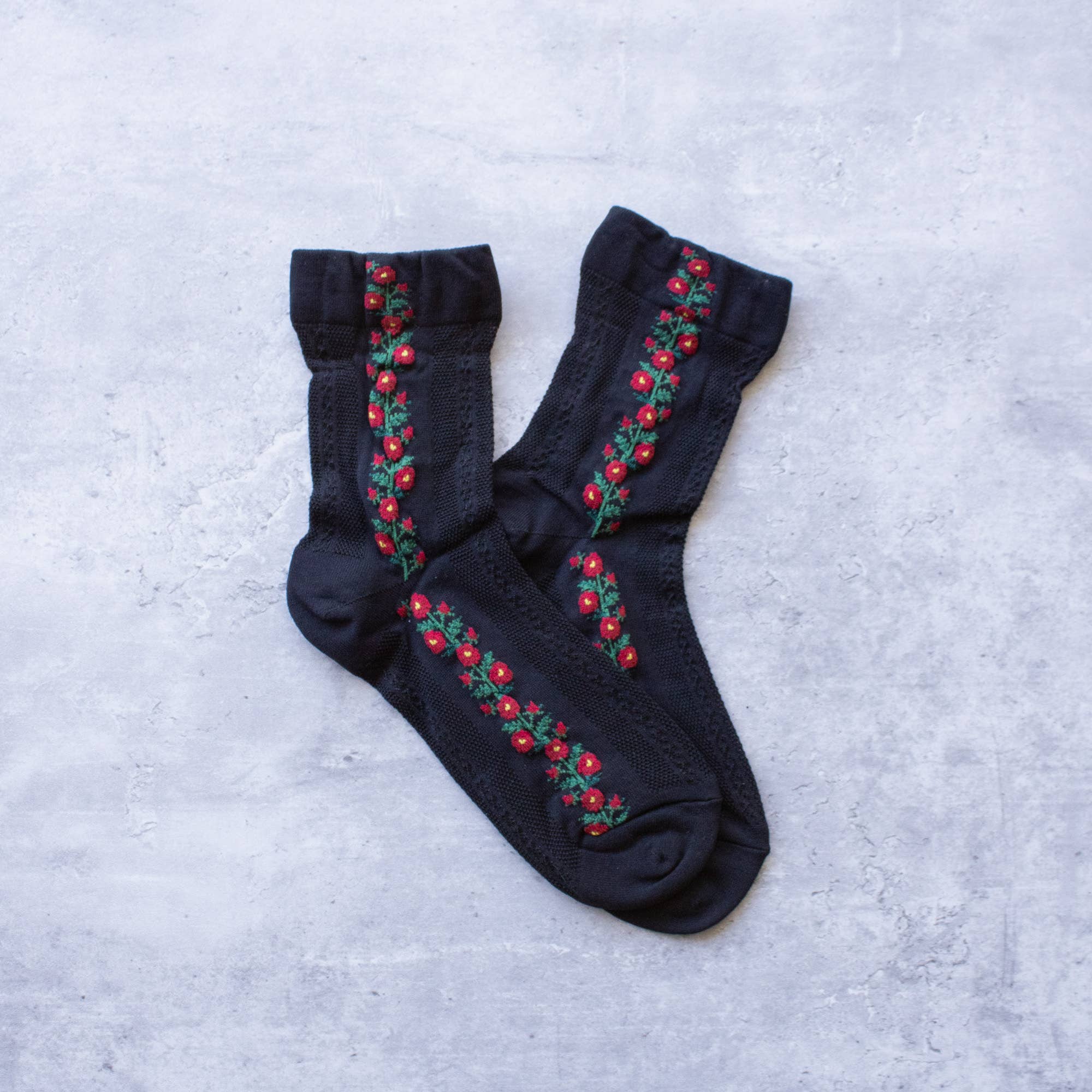Floral Mesh casual socks: Beige