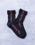 Floral Mesh casual socks: Beige