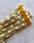 Romantic Floral Socks: Cream/Blue