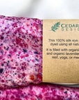 Naturally Dyed Silk Eye Pillow with Organic Filling: Multicolor Speckes