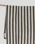 Light Weight 100% Cotton Beach Towels - Black/Cream