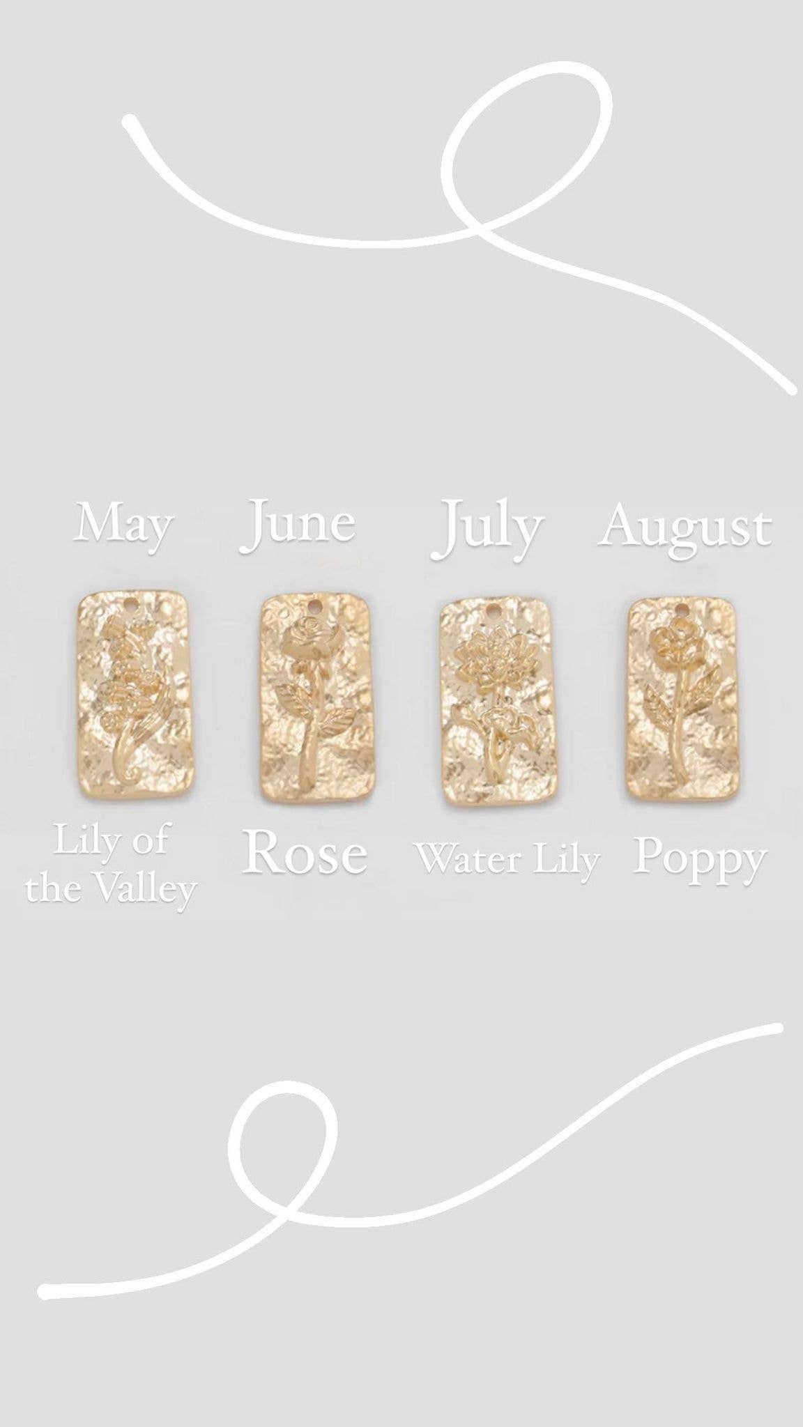 Birth Month Flower Necklace