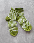 Picnic Mid Crew Socks: Pink