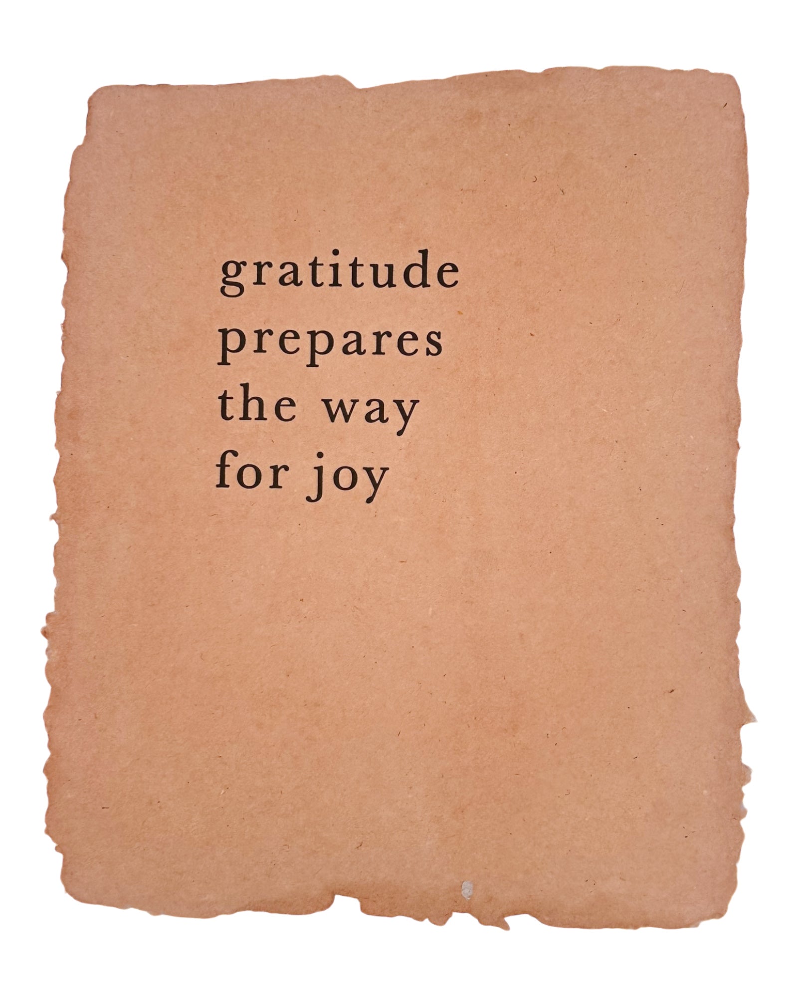 gratitude prepares the way for joy art print