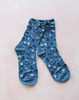 Garden Flower Socks: Ivory