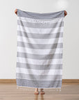 Light Weight 100% Cotton Beach Towels - Orange/Pink