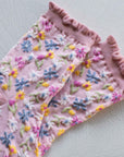 Love Floral Casual Socks: Pink