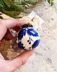 Hand-painted Blue & White Christmas Ornaments Set of 12