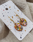 Artist Messy Paint Palette Earrings: Dark Brown