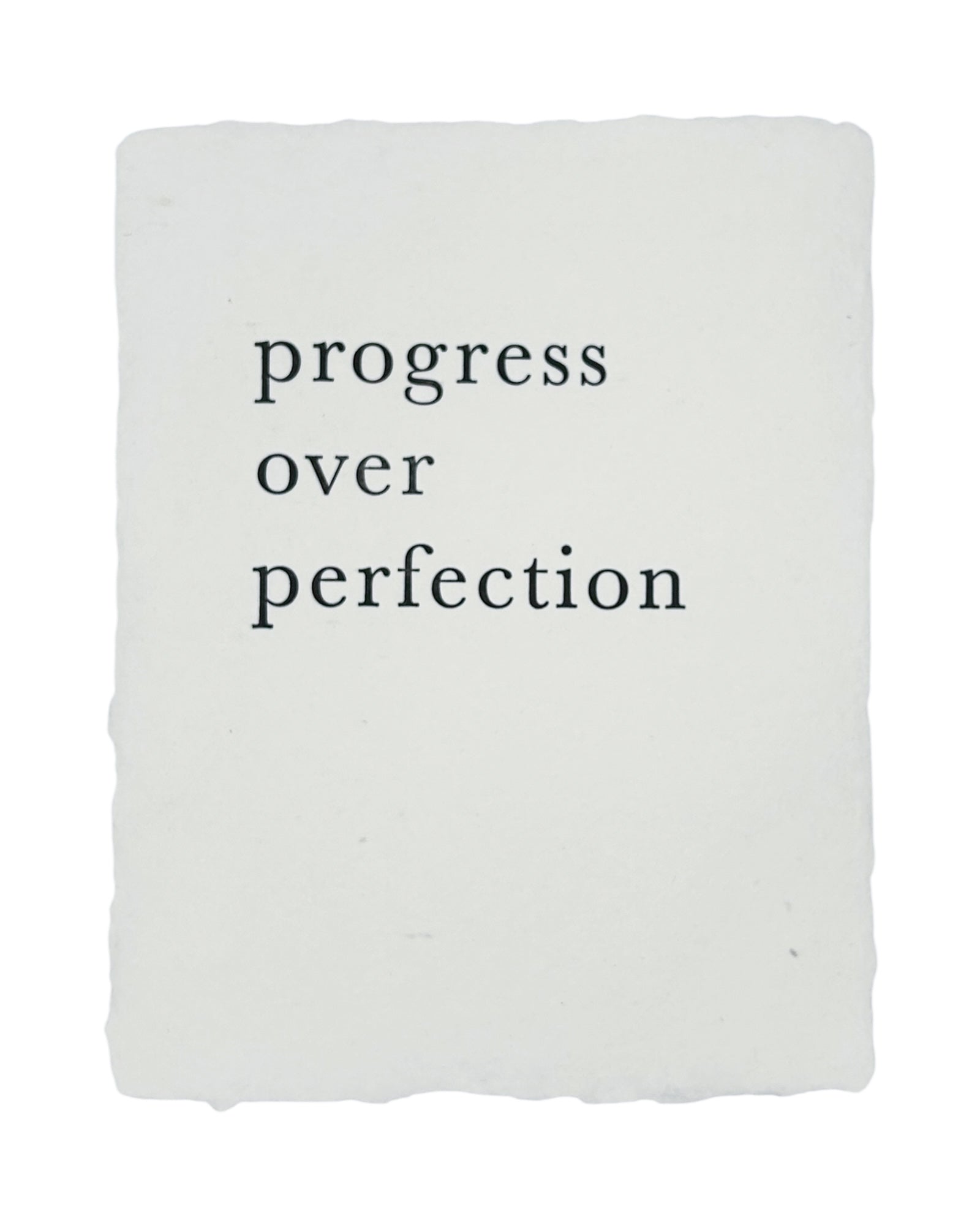 progress over perfection art print
