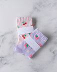 Fruit Casual Socks: Lilac