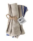 Blue & Tan Wide Stripe Dish Cloth