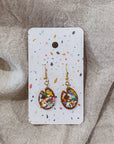 Artist Messy Paint Palette Earrings: Dark Brown