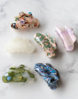 Eco Cloud Hair Claw Clip: Rainbow Cookie