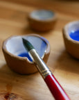 Hybrid Paint Brush Rest and Mixing Dish -Handmade Art Supply