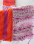 Ankle Mesh Striped Casual Socks: Lilac