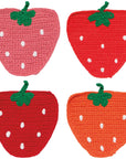 Berry Sweet Crochet Coasters Set of 4 Assorted