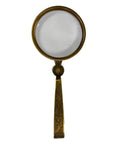 Antiqued Brass Magnifying Glass with Folding Handle, 4-3/4”