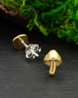 Mushroom Post Earrings