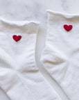 Women's Amelia Little Heart Shape Socks: Black