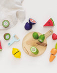 Wooden Chopping Board & Sliceable Play Food