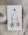 Artist Messy Paint Palette Earrings: Dark Brown