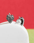 Sterling Silver Strawberry Post Earrings