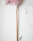 Pink Ostrich Feather Duster: S