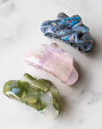 Eco Cloud Hair Claw Clip: Rainbow Cookie
