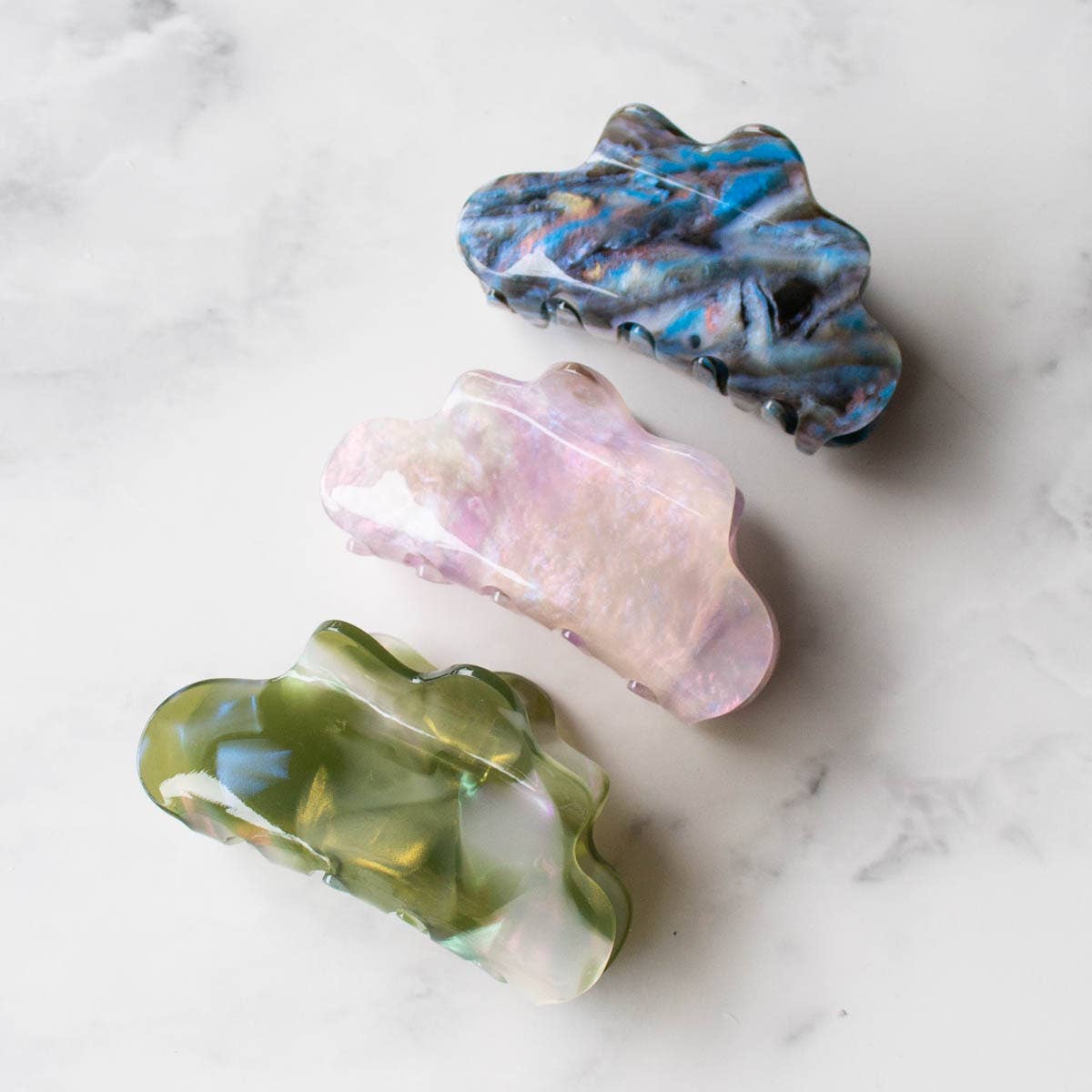 Eco Cloud Hair Claw Clip: Pink Clouds