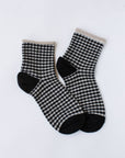Picnic Mid Crew Socks: Oatmeal Red