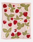 Strawberry Bunny Organic Cotton Baby Blanket