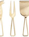 Gold Cheese Knives Set of 3