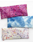 Naturally Dyed Silk Eye Pillow with Organic Filling: Multicolor Speckes