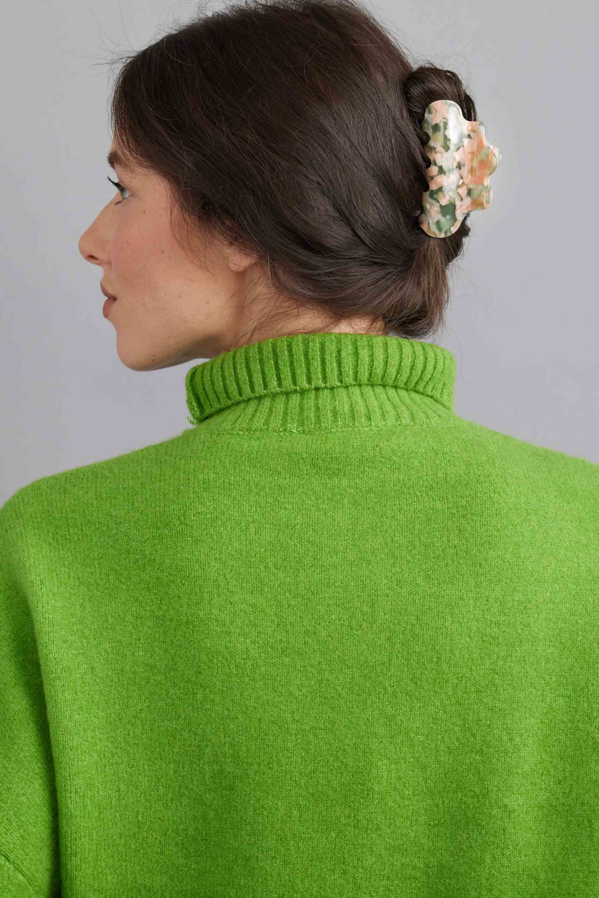 Eco Cloud Hair Claw Clip: Rainbow Cookie