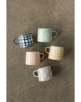 Danica Studio Pink Imprint Stoneware Mugs 12 oz
