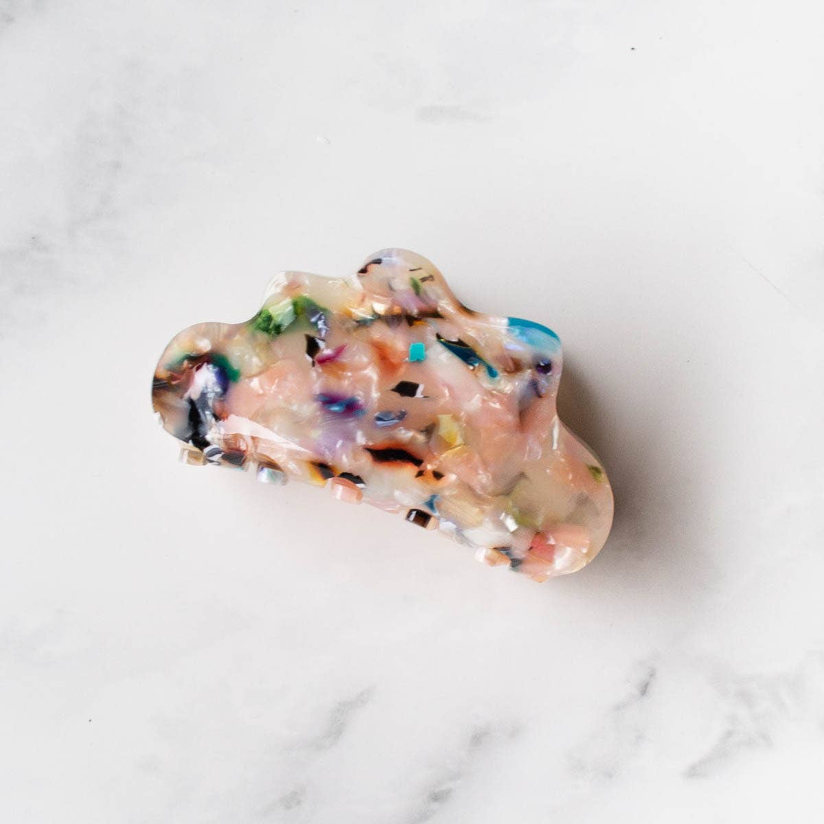 Eco Cloud Hair Claw Clip: Rainbow Cookie