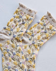 Love Floral Casual Socks: Pink