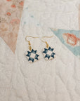 Quilt Block Dangle Earrings: Wild Prairie