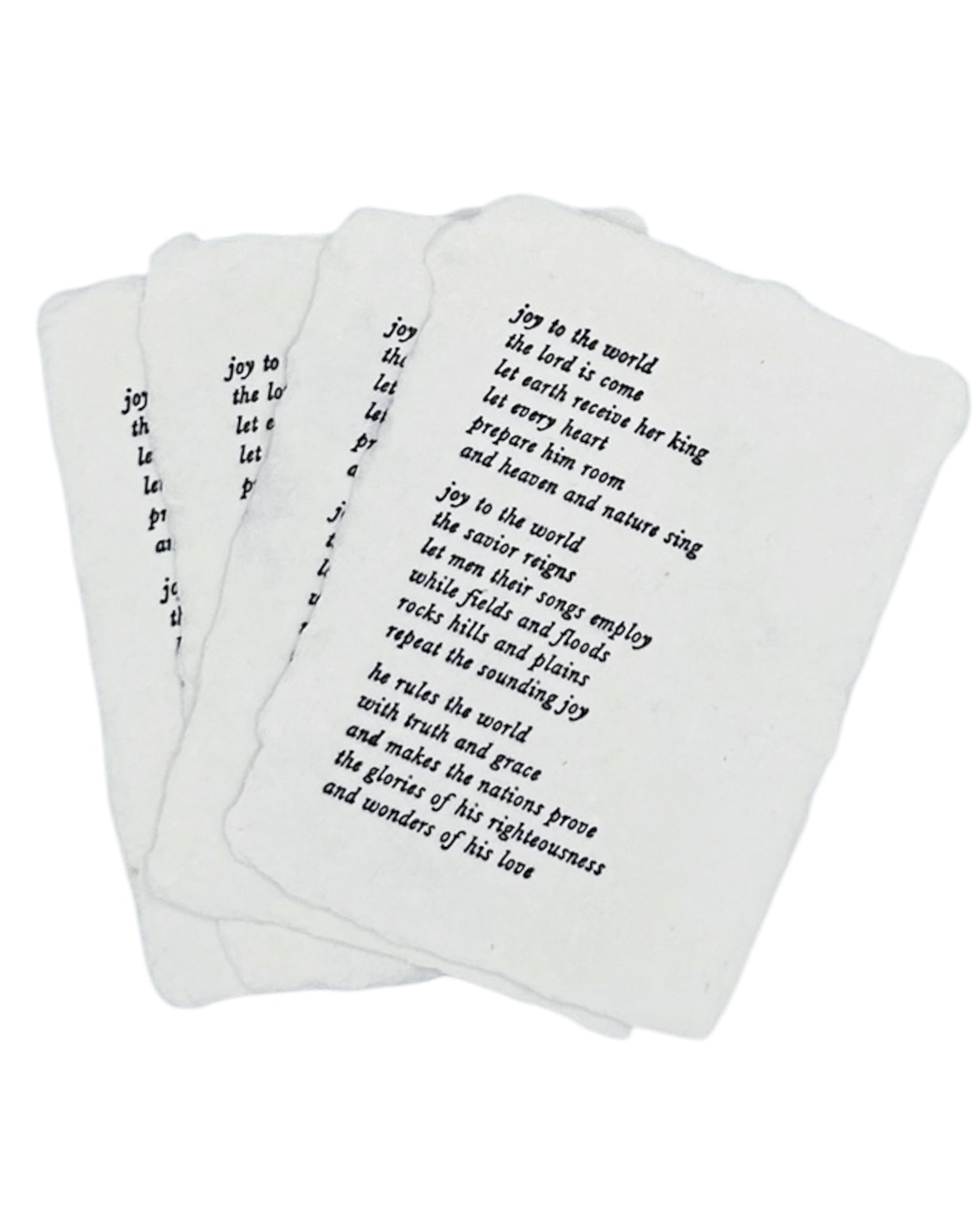 joy to the world lyrics petite note card