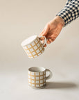 Speckle Grid Mug with Lid