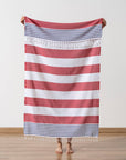 Light Weight 100% Cotton Beach Towels - Orange/Pink