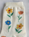 Favorite Flower Casual Socks: Mustard