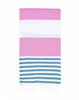 Light Weight 100% Cotton Beach Towels - Orange/Pink
