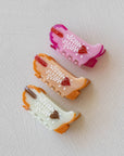 Eco My Sweet Heart Cowboy Boots Hair Claw Clip: Mint Caramel