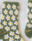 Full of Daisy Casual Socks: Rust