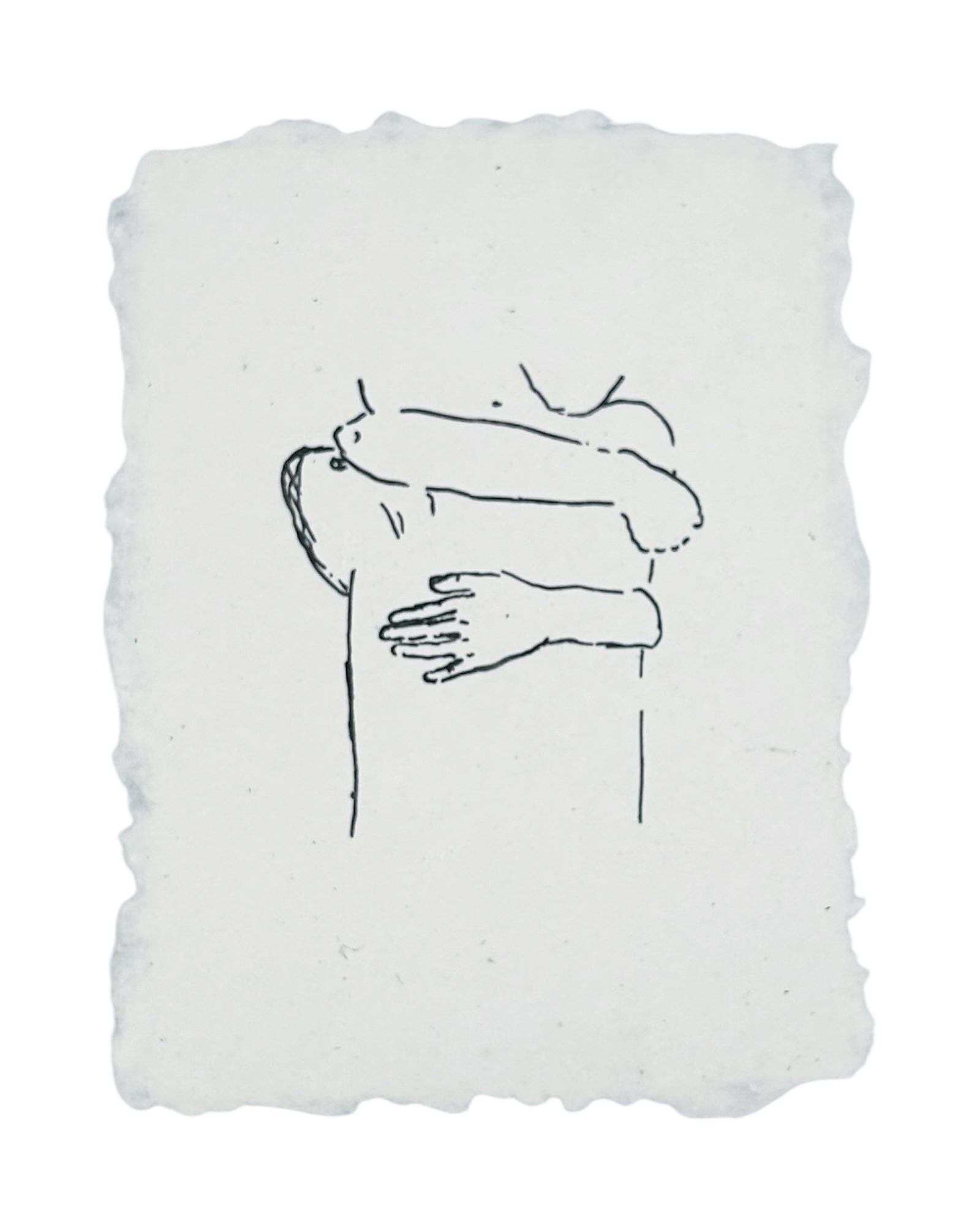 hug sketch art print